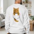 Cute Tabby Cat Pocket Cat Mom Cat Dad Cat Lover Men's Sweatshirt Back Print Cute Tabby Cat Pocket Cat Mom Cat Dad Cat Lover Men's Sweatshirt Back Print