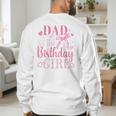 Dad Of The Birthday Girl Bow Cute Pink Matching Family Party Men's Sweatshirt Back Print