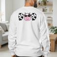 Dad Of The Birthday Girl Cow Daddy Papa Bday Matching Men's Sweatshirt Back Print