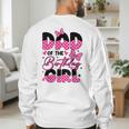 Dad Of The Birthday Girl Pink Family Birthday Girls Party Men's Sweatshirt Back Print