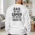 Dad By Day Gamer By Night Father's Day Gaming Men's Sweatshirt Back Print
