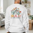 Dad Of The Little Wildflower Birthday Party Baby Shower Men's Sweatshirt Back Print