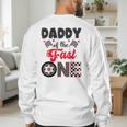 Daddy Of The Fast One Car Racing Dad 1St Birthday Boy Men's Sweatshirt Back Print