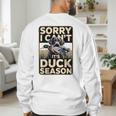 Duck Hunting Dog Sorry I Cant Its Duck Season Dad Joke Men's Sweatshirt Back Print