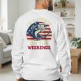 I'm Hooker On The Weekends Dirty Bass Dad Fishing Men's Sweatshirt Back Print
