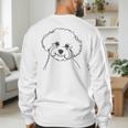 Line Art Dad Mom Dog Bichon Frise Men's Sweatshirt Back Print