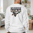 Mallard Duck Hunting Camo Easily Distracted Duck Dad Men's Sweatshirt Back Print