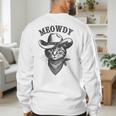 Meowdy Cat Cowboy Western Graphic Cat Lady Cat Dad Men's Sweatshirt Back Print