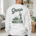 Push Lawn Mower Legend Grass Master Dad Mowing Men's Sweatshirt Back Print