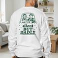 Silent But Dadly Father's Day Fart Dad Farting Vintage Men's Sweatshirt Back Print