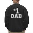 1 Dad Number One Father's Day Vintage Style Men's Sweatshirt Back Print