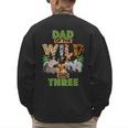 3rd Birthday Zoo Safari Jungle Dad Of The Wild And Three Men's Sweatshirt Back Print