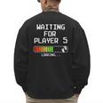 3rd Time Dad Mom Waiting For Player 5 Baby 3 Announcement Men's Sweatshirt Back Print