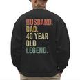 40th Birthday For Men Vintage Dad 1980 Men's Sweatshirt Back Print