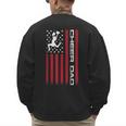 4th Of July US Flag Cheer Dad Shirt For Father's Cheer Men's Sweatshirt Back Print
