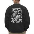 Adoptive Mom Adoption Dad And Adoption Day Foster Care Men's Sweatshirt Back Print