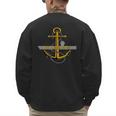 Aircraft Carrier USS America CVA-66 Veterans Day Dad Son Boy Men's Sweatshirt Back Print