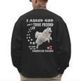 American Eskimo Dog Mom Eskie Dad Art Eskie Lover Quote Men's Sweatshirt Back Print
