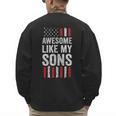 American Flag Dad Mom Awesome Like My Sons Men's Sweatshirt Back Print