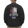 American Flag Go Kart Racing Race Dad Flag Men's Sweatshirt Back Print