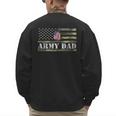 Army Dad With American Flag Camo For Veteran Day Women Kids Men Men's Sweatshirt Back Print