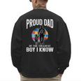 Autism Awareness For Proud Dad Support Autistic Kids Men's Sweatshirt Back Print