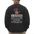 Autism Awareness Warning This Autism Dad T-Shirt Men's Sweatshirt Back Print