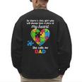 Autism Dad Of Autism Daughter Daddy Shirts Autistic Support Men's Sweatshirt Back Print