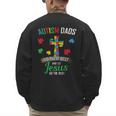 Autism Dad Son Father Autistic Kid Awareness Jesus Christian Men's Sweatshirt Back Print