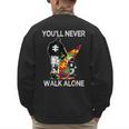 Autism Dad Support Alone Puzzle You'Ll Never Walk Men's Sweatshirt Back Print