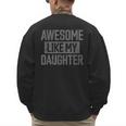 Awesome Like My Daughter Dad Day Vintage Father's Day Men's Sweatshirt Back Print