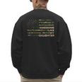 Awesome Like My Daughter Men Fathers Day American Flag Dad Men's Sweatshirt Back Print