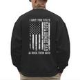 ON BACK I Have Two Titles Dad Bonus Dad Fathers Day Step Dad Men's Sweatshirt Back Print
