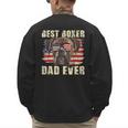 Best Boxer Dad Ever USA Flag American Dog Animal Lover Men's Sweatshirt Back Print