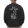 Best Cat Dad Ever Fun Line Art Illustration Men's Sweatshirt Back Print Best Cat Dad Ever Fun Line Art Illustration Men's Sweatshirt Back Print