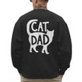 Best Cat Dad Fathers Day Men Kitty Daddy Papa Christmas Meow Men's Sweatshirt Back Print