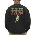 The Best Dads Have Daughters Who Play Hockey Vintage Men's Sweatshirt Back Print