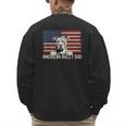 Best Dog Dad Ever American Flag American Bully Dad Men's Sweatshirt Back Print
