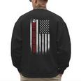 Best Dog Dad Ever American Flag For Best Father Men's Sweatshirt Back Print