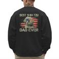Best Shih Tzu Dad Ever Tshirt Dog Lover American Flag Men's Sweatshirt Back Print