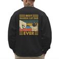 Best Siamese Cat Dad Ever Retro Vintage Sunset Men's Sweatshirt Back Print