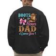 Boots Or Bows Dad Loves You Gender Reveal Daddy Men's Sweatshirt Back Print
