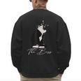 Boss Tuxedo Cat Lovers Tee Shirt For Mom Dad Men's Sweatshirt Back Print
