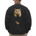 British Shorthair Cat Pocket Cat Mom Cat Dad Cat Lover Men's Sweatshirt Back Print