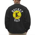 Bucket Dad Softball Dad Baseball Father's Coach Men's Sweatshirt Back Print