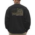 You Can't Scare Me I Have 4 Daughters & Wife Fathers Day Dad Men's Sweatshirt Back Print