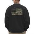 You Can’t Scare Me I Have Three Daughters Fathers Day Dad Men's Sweatshirt Back Print