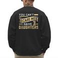 You Can't Scare Me I Have Three Daughters Retro Dad Men's Sweatshirt Back Print