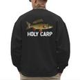 Carp Fish Pun Fishing Trip Fisherman Dad Holy Carp Men's Sweatshirt Back Print Carp Fish Pun Fishing Trip Fisherman Dad Holy Carp Men's Sweatshirt Back Print