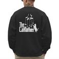 Cat Dad Life The Catfather Fathers Day Vintage Men's Sweatshirt Back Print